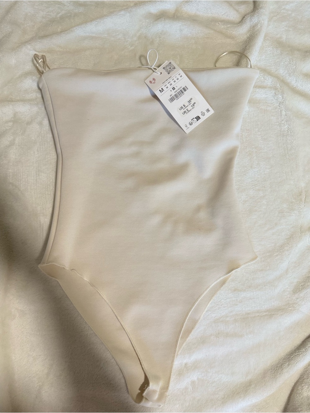 Zara Strapless Seamless Bodysuit - Cream